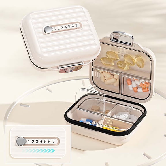 YOBOLK Pill Organizer Clearance! Portable Medication Box Small Dispenser Three Meals A Day Mini Medication Reminder Box Seven Days A Week Pill Box