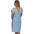 thumbnail image 3 of Magnus Care Hospital Gown for Women Easy Snap Back Labor and Delivery Gown, S-M Blue, 3 of 7