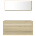 thumbnail image 2 of vidaXL 2 Piece Bathroom Furniture Set Sonoma Oak Engineered Wood, 2 of 5