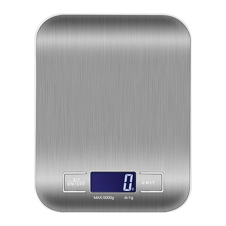 

ibaste Kitchen Scale Flat Stainless Steel Electronic Baking Scale