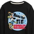 thumbnail image 3 of Disney - Mickey - Make Way It's My Birthday - Youth Long Sleeve Graphic T-Shirt, 3 of 5