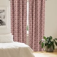thumbnail image 2 of Vintage Curtains 2 Panels Set, Continuous Repetitive Nostalgic Pattern with Curly Motifs, Window Drapes for Living Room Bedroom, 56"W X 95"L, Pale Sepia Maroon, by Ambesonne, 2 of 5