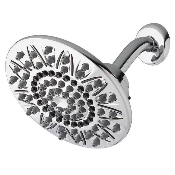 Waterpik 7-Mode RainFall+ Shower Massage Rain Shower Head with PowerSpray, Chrome ASR-733