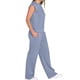 thumbnail image 2 of Traje Informal de Dos Piezas para Mujer, Cuello Alto, Pantalones Anchos, Ideal para Vacaciones y Viajes Azul XL, 2 of 10