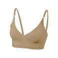 thumbnail image 5 of biudgviw Everyday Bras for Women Seamless Scalloped V Neck Adjustable Strap Push up Bras Lightweight Liftup Wireless Bras, 5 of 5