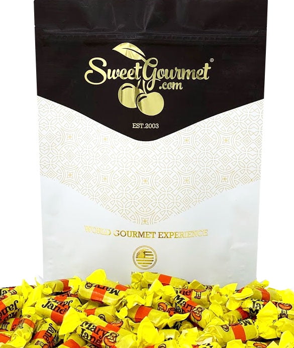 SweetGourmet Mary Jane Taffy | Old-Fashioned Bulk Candy Twist Wrap | 1 Pound