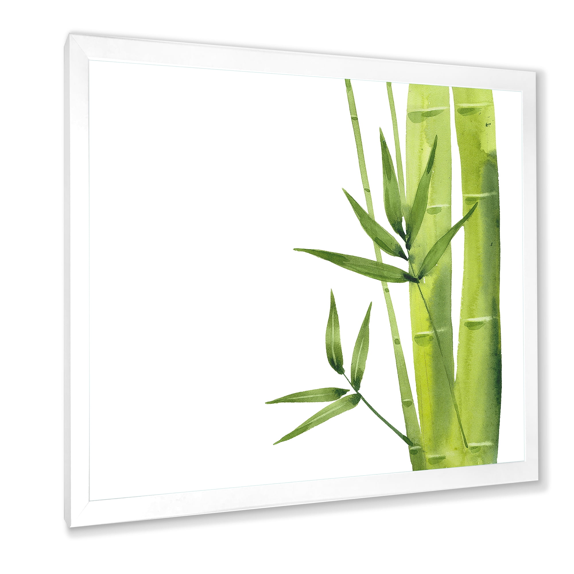 Designart 'The Forest of Bamboo Branches V' Tropical Framed Art Print