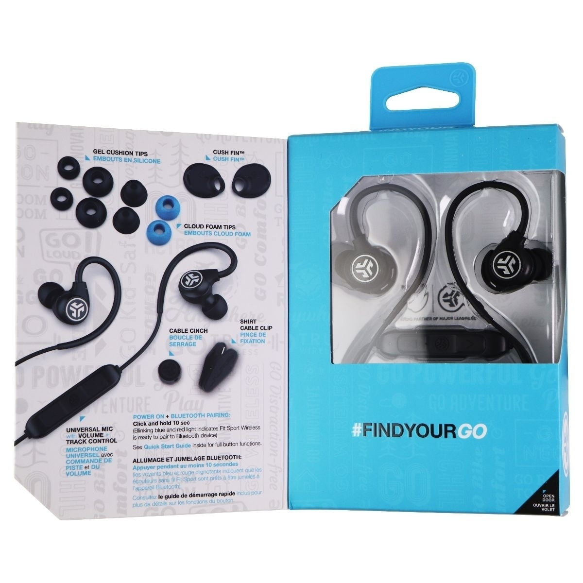 JLab Audio Bluetooth Sports In Ear Headphones Black Fit Sport 3 Walmart