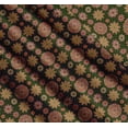 thumbnail image 3 of Soimoi Green Cotton Poplin Fabric Multicolor Dot Mandala Printed Fabric 1 Yard 56 Inch Wide, 3 of 7
