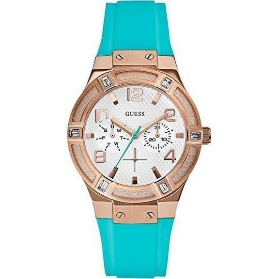 W0564L3 Women's Jet Setter Multifunction,Gold Rose Tone Case,Silicone/Rubber Strap,50m WR
