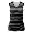 thumbnail image 3 of Gibobby Mujeres Casual sin mangas con cuello en V Tank Tops Camisas Loose Fit chaleco pulóver camisa(Negro,G), 3 of 5