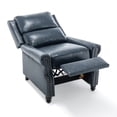 thumbnail image 2 of UIXE Recliner Chairs Faux Leather Push Back Recliners Upholstered Chairs, Navy Blue, Set of 2, 2 of 6