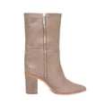 thumbnail image 3 of Schutz Women's Halston Goat Brown Mid Calf Pointy Toe Mid Calf Block heel Bootie (5.5), 3 of 6
