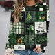 thumbnail image 5 of Xuyuer Women's Printed Long Sleeved Round Neck Pullover Top Hoodless Casual And Fashionable Sweatshirts, 5 of 5