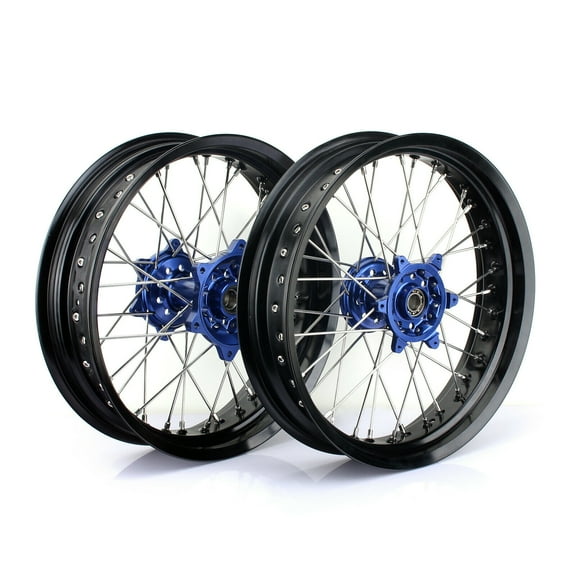 17" Supermoto Front Rear Wheels Rims Hubs for Yamaha WR250F 2015-2019 WR450F 2012-2018