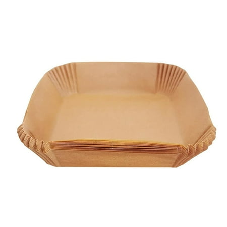 

Air Fryer Disposable Paper Liner Non-Stick Square Steamer Baking Liner 50PCS True Color 16*4.5cm