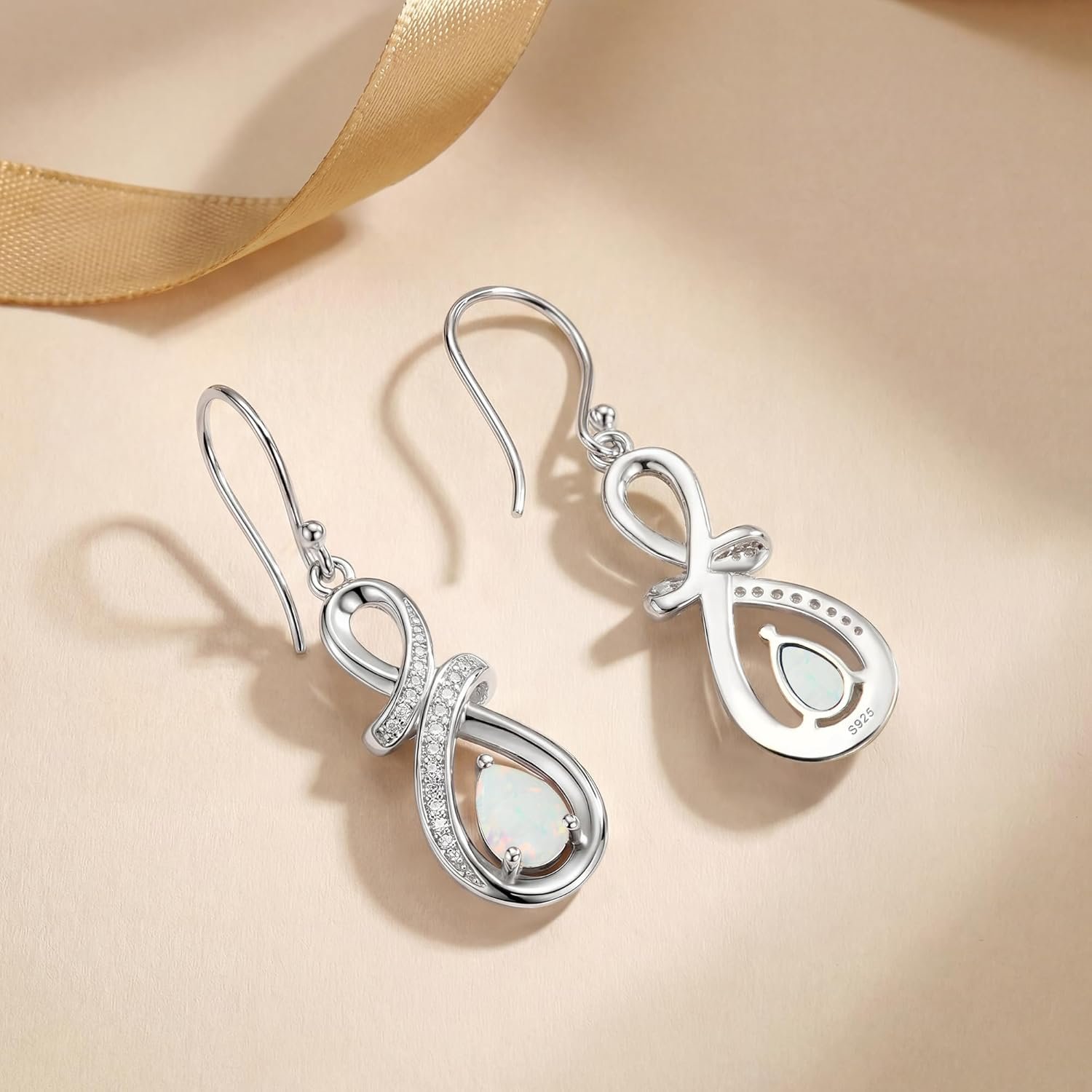 Orecchini A Goccia Cuore In Argento 925 E Oro Per Donna, Pieni Di Zirconi Bianchi Scintillanti – Gioielli Ipoallergenici, Regalo Perfetto Per Natale, Compleanno O Anniversario, Confezione Regalo Inclusa