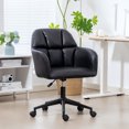 thumbnail image 2 of HOMCOM Chaise de Bureau Pivotante, Chaise de Bureau à Hauteur Réglable, Noire, 2 of 10