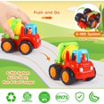 thumbnail image 4 of Inertia Toy Early Educational Toddler Baby Toy Friction Powered Cars Push and Go Cars Tractor Bulldozer Dumper Cement Mixer Engineering Vehicles Toys for Children Boys Girls Kids Gift 4PCS, 4 of 7
