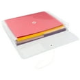 thumbnail image 3 of JAM Paper Plastic Envelopes, 12.8x10.5x1.5, 24/Pack, Clear w/ 2 Dividers, Button String, 3 of 5