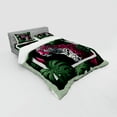 thumbnail image 2 of Ambesonne Leopard Bedding Set 4 Pcs, Abstract Jungle Wild Cat, Queen, Emerald Magenta and Black, 2 of 2