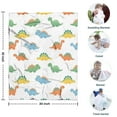 thumbnail image 4 of White Cartoon Dinosaurs Pattern Blanket,Comfortable Soft Flannel Throw Blanket,All Season,Warm Lightweight Blankets for Sofa Bed Couch Living Room Chair,30"x40", 4 of 4