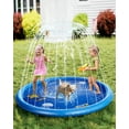 thumbnail image 5 of Splash Pad for Toddlers, 67" Sprinkler for Kids, Thicken Baby Pool Water Mat, Fun Summer Outdoor Water Toys for Toddlers 1-3,Blue, 5 of 7