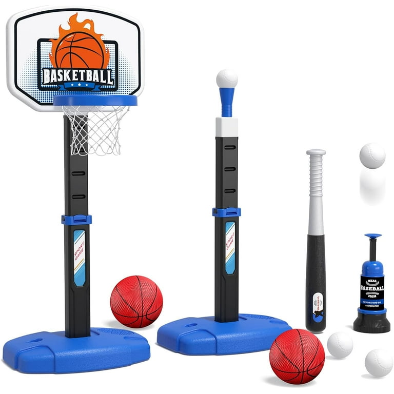 Toddler Sports In Toddler Basketball Hoop And T Ball Set With