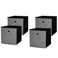 thumbnail image 2 of (2 pack) Mainstays Collapsible Fabric Cube Storage Bins (10.5" x 10.5"), Black & White Boucle, 4 Pack, 2 of 7