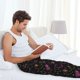 thumbnail image 5 of Fotbe Heart and Stars Pantalones de Pijama para Hombre, Pantalones de Dormir, Pantalones de Casa con Cintura Ajustable y Bolsillos-Small, 5 of 6