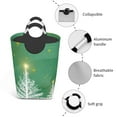 thumbnail image 4 of Bingfone Christmas Green Laundry Hamper,Large Canvas Fabric Lightweight Storage Basket Toy Organizer Dirty Clothes Collapsible, 4 of 6