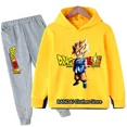 thumbnail image 1 of Conjunto de Sudadera con capucha y pantalones de dibujos animados para niños y niñas, chándal de Goku, 2 piezas, primavera y otoño, novedad, 1 of 1