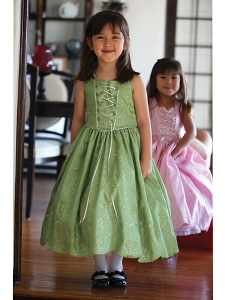 Green Dress Size 3T Toddler Taffeta Tie 