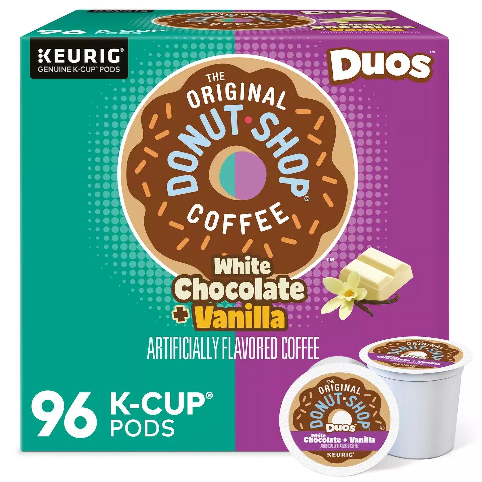 The Original Donut Shop K Cup Duos White Chocolate Vanilla, K Cup Pods, 96 Count