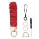 thumbnail image 1 of Llave de muñeca, Llavero de scrunchie con D Ring Negro para soporte de llaves de coche y gimnasio para bolso, Rojo Brillante, 1 of 7
