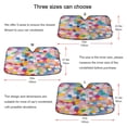 thumbnail image 5 of Yayeee Car Windshield Sun Shade Universal Fit Front Visor Protector, Purple Colorful Circles, 5 of 8