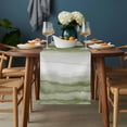 thumbnail image 2 of Sage Green Ombre Table Runner - 48 Inch Long, Kitchen Dining Table Runner Dresser Scarves, Modern Abstract Art Farmhouse Farmhouse Decor for Coffee Tables Wedding Party Banquet, 2 of 8