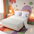 thumbnail image 3 of Erosebridal Modern Lines 7-Piece Twin Bedding,Minimalist Stripe Bedding Comforter Set,Light Gray Reversible, 3 of 7