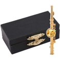 thumbnail image 1 of ZOUSSIQI Mini Flute Brooch, Pin Badges Brooches for Men Women, Mini Flute Shaped Musical Instrument Brooch Pin Accessory for Gift Collection (Gold) CA919-90465, 1 of 9