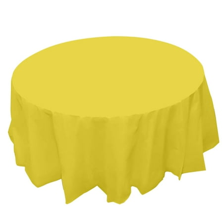 

Kwlinmg Table Cloth Rectangle 12 Pack Premium Plastic Disposable 84 Inch Round Tablecloth Round Table Covers