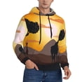 thumbnail image 2 of Kdxio Giraffes Of The African Savannah Print Mens Casual Hooded Collar Drawstring Hoodies Pullover Sweatshirts Casual Long Sleeve Shirts-4X-Large, 2 of 7