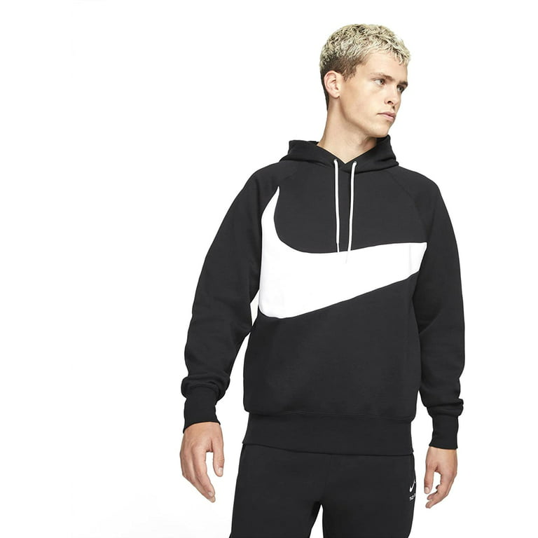 Nike Sportswear Swoosh Tech Mens Pullover Hoodie Large Black/White - Walmart.com