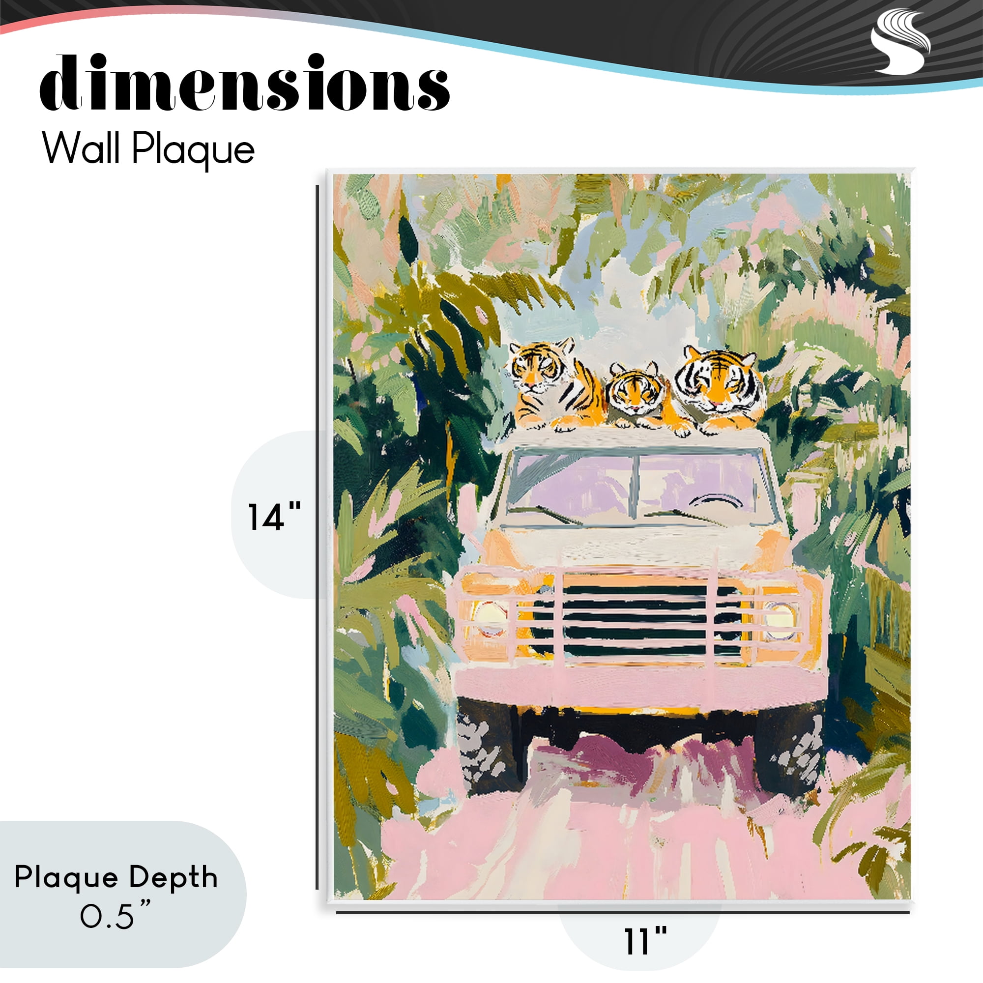 Stupell Industries Safari Trip Tiger Trio Wall Plaque Art, design by The Prints Vibe