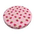 thumbnail image 6 of Uemuo Strawberries Pattern Round Bar Stool Seat Covers Washable Stool Cushion Slipcover Elastic Bar Chair Covers-13 inch, 6 of 7