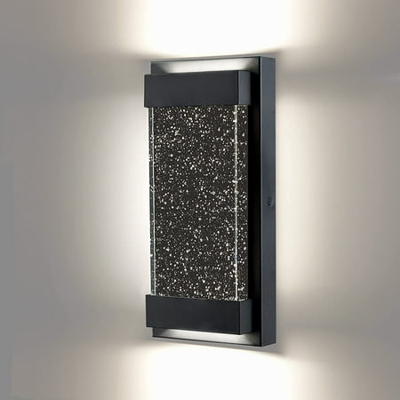 

LED Bubble Glass Wall Sconce Matte Black 4000K Natural Light DC 22W