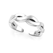 Sterling Silver Celtic Knot Adjustable Toe Band Ring