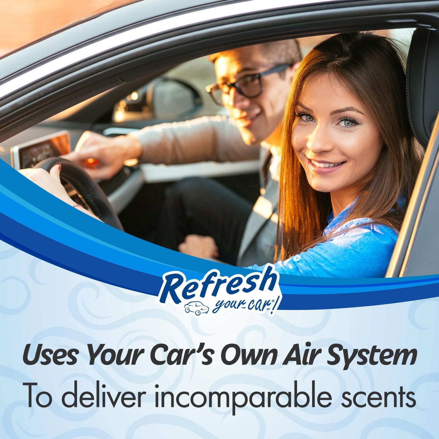 Assainisseur d’air Refresh Your Car! en bâtonnet en bâtonnet pour évent au parfum Nuits élégantes/Aube fraîche – 6 unités