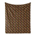 thumbnail image 1 of Colorful Soft Flannel Fleece Throw Blanket, Exotic Autumn Garden Motifs Foliage in Lively Colors Nature Doodle Print, Cozy Plush for Indoor and Outdoor Use, 60" x 80", Multicolor, by Ambesonne, 1 of 6