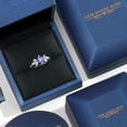 thumbnail image 6 of Gem Stone King 925 Silver and 10K Yellow Gold Blue Tanzanite and Lab Grown Diamond Engagement Ring | 0.93 Cttw | Marquise 8X4MM and 4X2MM | Wedding Anniversary Promise Ring for Women | Size 6, 6 of 7