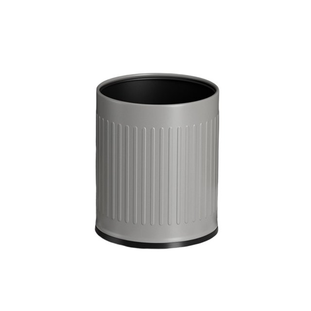 Monstrate Cubo de basura de basura de acero inoxidable, contenedor de basura de cocina de gran capacidad de boca ancha de doble capa Suministros de limpieza para el hogar 14L Tipo 1 Gris